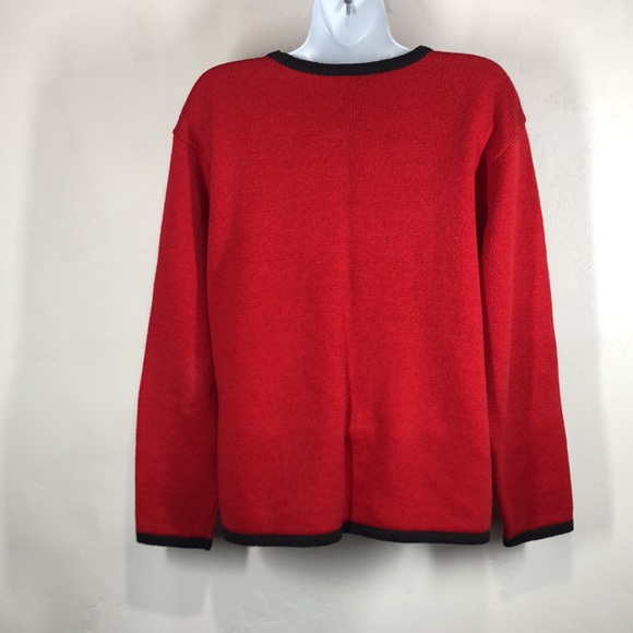 Crystal Kobe red 3-D Scottie Dog cardigan size medium - Picture 8 of 11